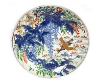 Lot 1077 - A JAPANESE POLYCHROME CHARGER