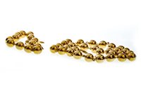 Lot 63 - A LARGE GOLD SPHERE NECKLACE AND BRACELET