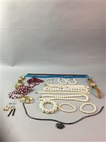 Lot 86 - A GOLD PLATED VERTU MOBILE PHONE, COSTUME JEWELLERY AND WATCHES