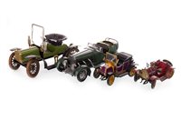 Lot 1707 - A SCHUCO MERCER 1225 TYPE 35T 1913 AND THREE OTHER MODEL CARS