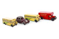 Lot 1713 - A LOT OF TWO BRIMTOY POCKETOY CLOCKWORK COACHES AND TWO OTHER POCKETOY MODEL VEHICLES