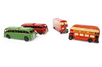 Lot 1717 - A LOT OF TWO CHAD VALLEY LONDON BUSES AND TWO METTOY CLOCKWORK COACHES