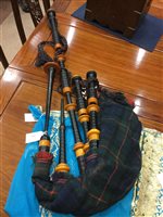 Lot 1445 - A SET OF HIGHLAND BAGPIPES