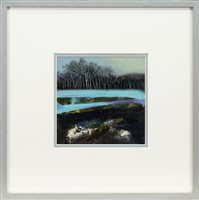 Lot 696 - TURQUOISE RIVER, A MIXED MEDIA BY MAY BYRNE