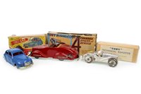 Lot 1722 - A CHAD VALLEY REMOTE CONTROL CAR AND TWO TOBY MODEL VEHICLES