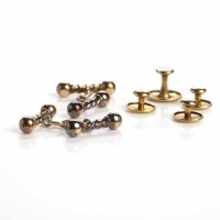 Lot 8 - CASED SET OF LATE VICTORIAN CUFFLINKS AND...