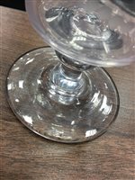 Lot 1236 - A 19TH CENTURY GLASS RUMMER