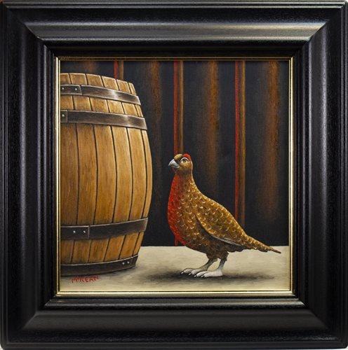 Lot 704 - THE INFAMOUS GROUSE, AN OIL BY GRAHAM MCKEAN