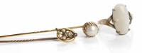 Lot 18 - TWO EARLY TWENTIETH CENTURY PEARL SET GOLD...