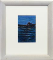 Lot 590 - THE MAN AFRAID OF WATER, AN OIL PASTEL BY PHILIP ARCHER