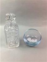 Lot 156 - A LOT OF THREE CRYSTAL DECANTERS AND TWO VASES