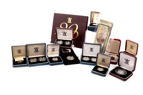 Lot 524 - A COLLECTION OF SILVER PROOF AND OTHER COINS
