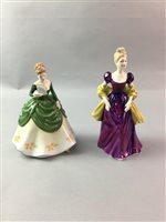 Lot 194 - A ROYAL DOULTON FIGURE OF 'Cynthia' HN 2440 AND THREE OTHER ROYAL DOULTON FIGURES