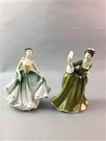 Lot 194 - A ROYAL DOULTON FIGURE OF 'Cynthia' HN 2440 AND THREE OTHER ROYAL DOULTON FIGURES