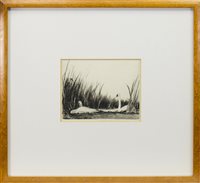 Lot 514 - SWANS RESTING, AN ETCHING