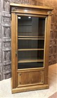 Lot 199 - A REPRODUCTION GLASS DOOR CABINET