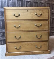 Lot 205 - A MODERN CHEST OF PINE DRAWERS