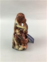 Lot 236 - A CHINESE SOAPSTONE CARVING