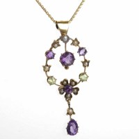 Lot 44 - EARLY TWENTIETH CENTURY AMETHYST AND PERIDOT...