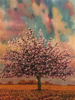 Lot 719 - CHERRY BLOSSOM, AN OIL BY JACK FRAME