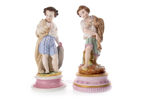 Lot 1247 - A LOT OF TWO CONTINENTAL FIGURES