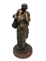 Lot 1664 - A VICTORIAN GILDED PLASTER GROUP OF TWO SWEETHEARTS