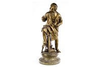 Lot 1665 - A VICTORIAN GILDED SPELTER FIGURE