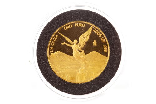 Lot 518 - A MEXICAN GOLD 1/4 OZ COIN, 2005