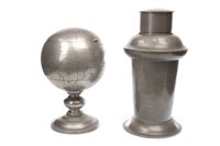 Lot 907 - AN EARLY 20TH CENTURY CHINESE PEWTER CADDY AND ANOTHER
