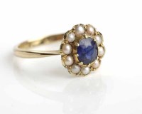 Lot 70 - EARLY TWENTIETH CENTURY SAPPHIRE AND PEARL...