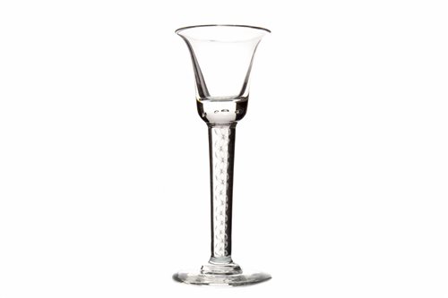 Lot 1253 - A GEORGE III CORDIAL GLASS