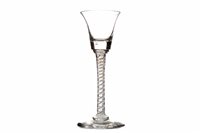 Lot 1254 - A GEORGE III CORDIAL GLASS