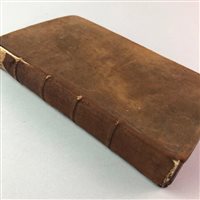 Lot 59 - A 19TH CENTURY CALF BOUND BOOK