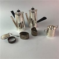 Lot 58 - A SILVER PART CRUET AND OTHER PLATED FLATWARE