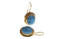Lot 149 - A PAIR OF TURQUOISE EARRINGS