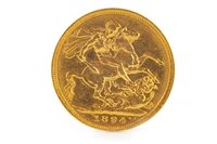 Lot 543 - A GOLD SOVEREIGN, 1894
