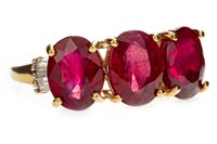 Lot 28 - A RUBY AND DIAMOND DRESS RING