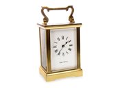 Lot 1454 - A MAPPIN & WEBB BRASS CARRIAGE CLOCK