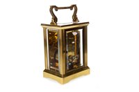 Lot 1454 - A MAPPIN & WEBB BRASS CARRIAGE CLOCK