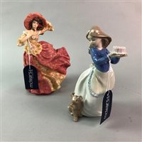 Lot 106 - A LOT OF CERAMIC AND COMPOSITE FIGURES OF LADIES