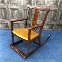 Lot 110 - A CHILD'S ROCKING CHAIR