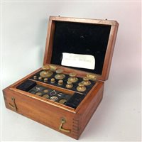 Lot 112 - A CASED PART SET OF CITY OF AYR CUP WEIGHTS AND ANOTHER CASED SET