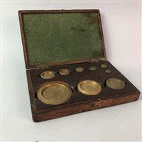 Lot 112 - A CASED PART SET OF CITY OF AYR CUP WEIGHTS AND ANOTHER CASED SET