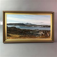 Lot 113 - A FRAMED OIL ON BOARD BY * IAN MCNAB