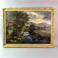 Lot 121 - AN OIL ON BOARD SIGNED A.SIMPSON