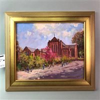 Lot 127 - AN OIL ON CANVAS BY * J.D HENDERSON