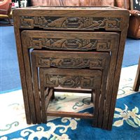 Lot 39 - A CHINESE REPUBLIC PERIOD NEST OF FOUR TABLES