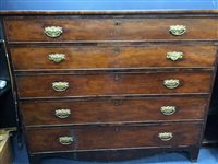 Lot 226 - A GEORGE IV MAHOGANY CHEST OF DRAWERS