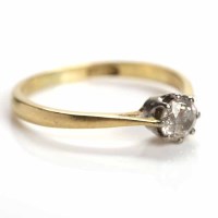 Lot 106 - DIAMOND SOLITAIRE RING the brilliant cut...