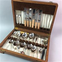 Lot 236 - A CANTEEN OF SILVER PLATED CUTLERY AND OTHER PLATED WARES